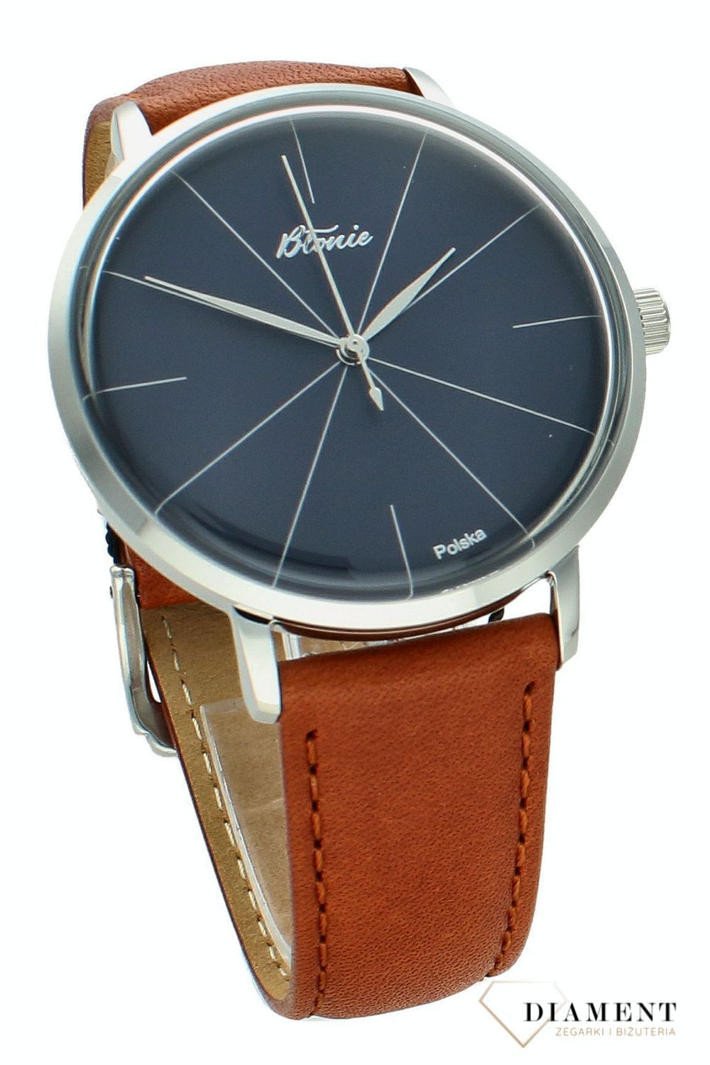 Polski zegarek męski Błonie Zodiak Męski  Ultramaryna. ⌚ Grawer na zegarku gratis 🔝 Męski zegarek na pasku klasyk🎁Prezent na W.jpg